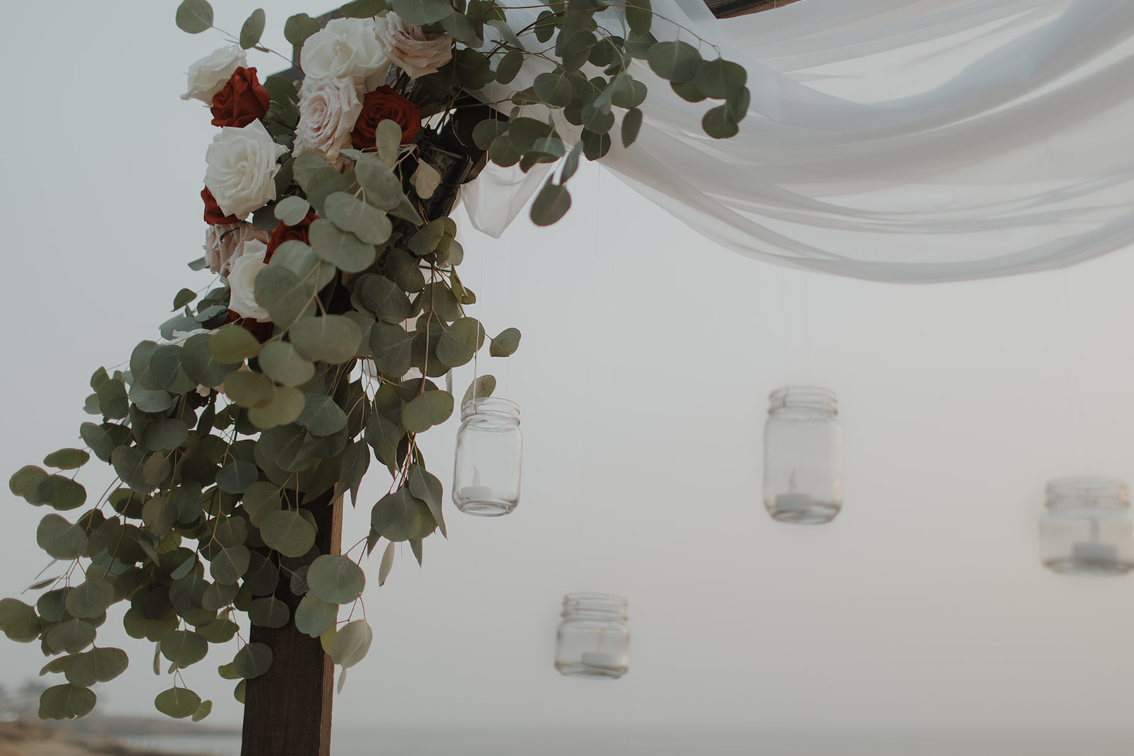 elopement and wedding day details at beach elopement in san diego