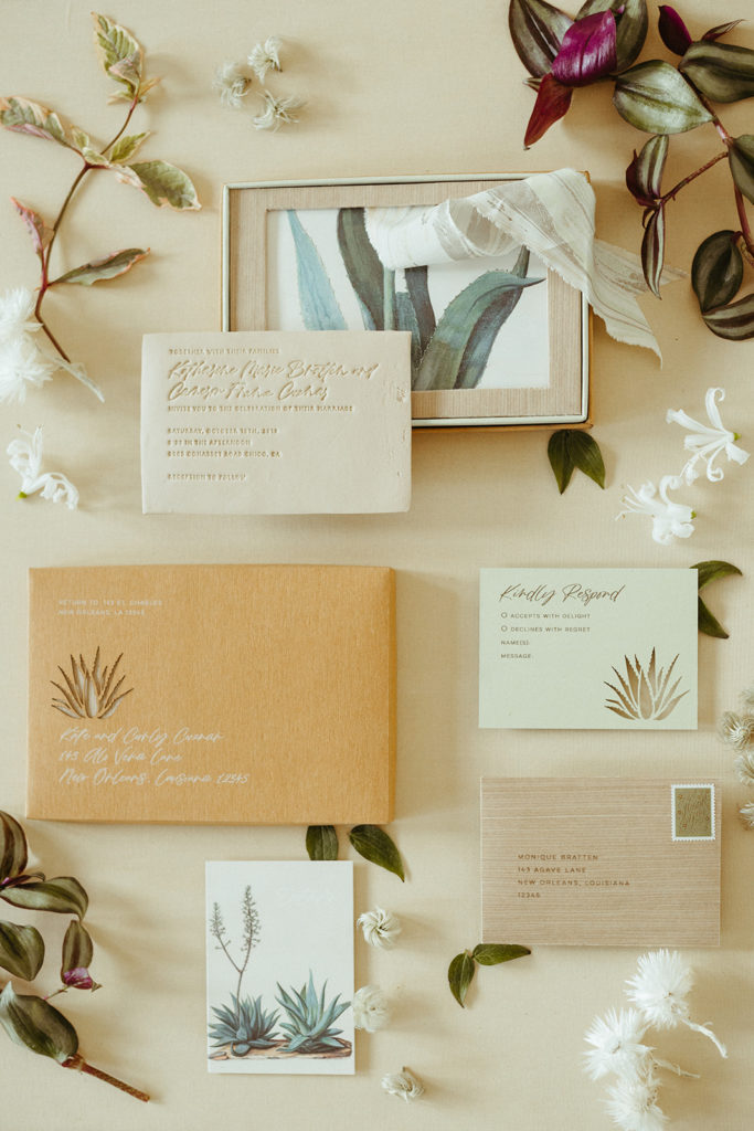 wedding day invitations and rings